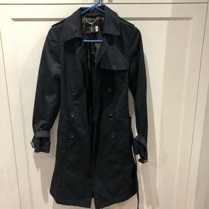 H&M women’s black trench coat